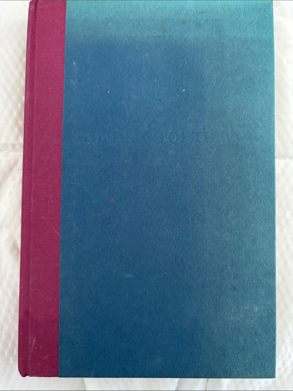 Hardcover Notebook - Blue with Magenta Spine